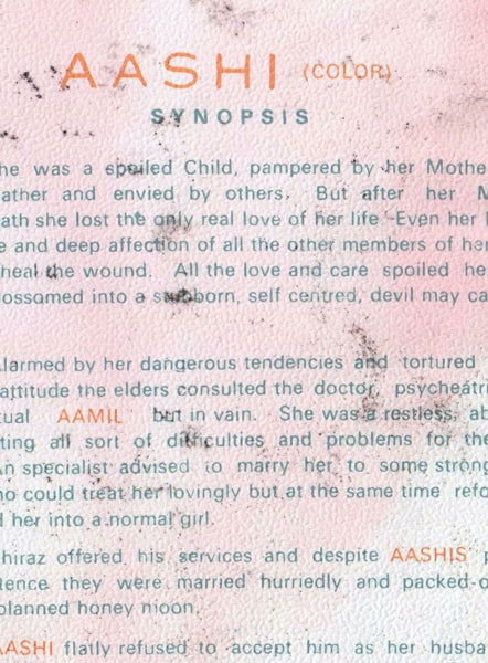 Aashi (1977) Original Poster & Booklet - Image 2