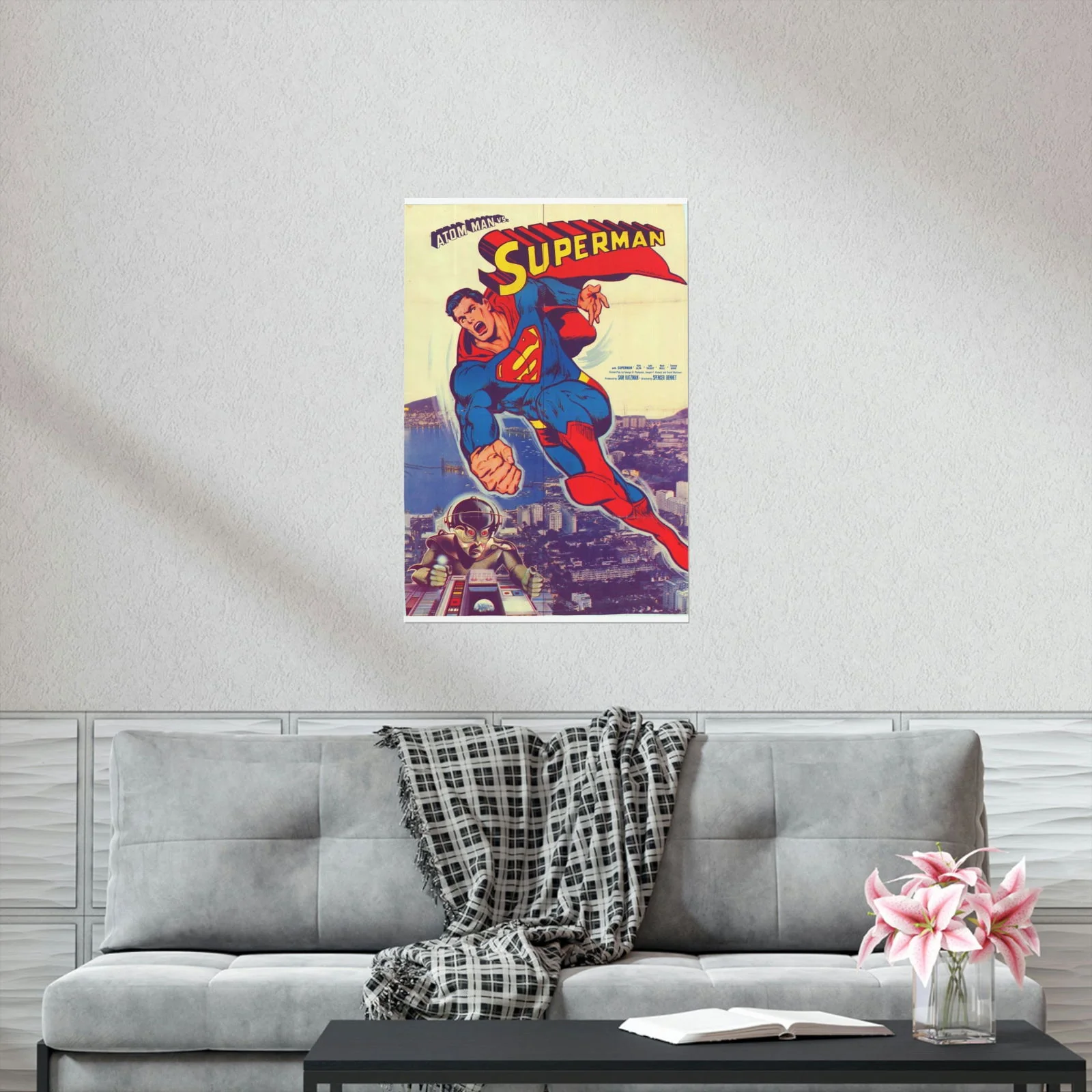 Atom Man Vs Superman (1950) Original Poster Print from Pakistan - Matte Vertical Posters - Image 6