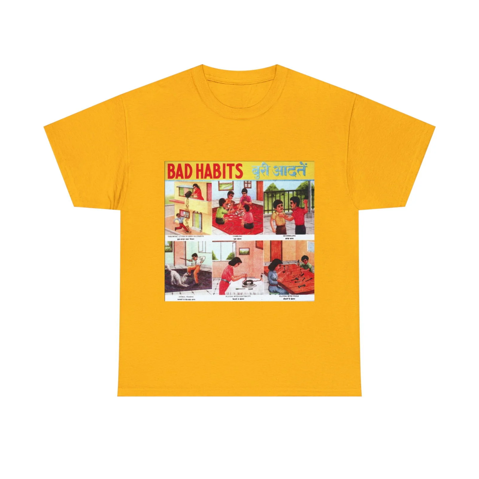 Bad Habits - Unisex Heavy Cotton Tee - Image 2