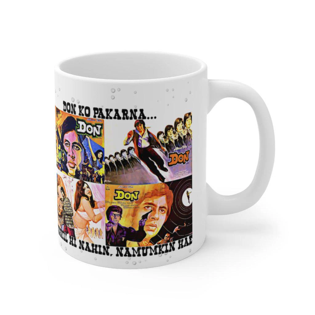Don Ko Pakarna Mushkil Hi Nahin, Namumkin Hai - Bollywood - Ceramic Mug 11oz - Image 3