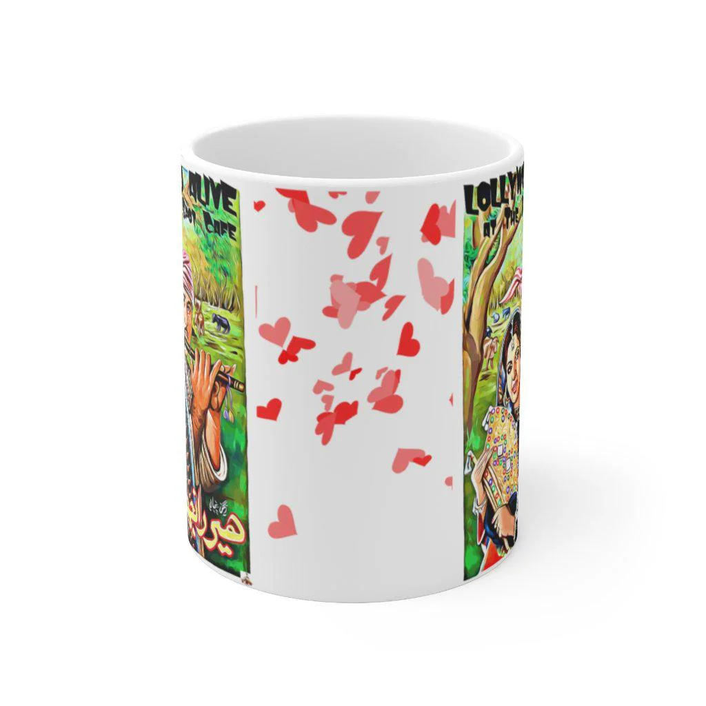 Heer Ranjha - Hand Painted - Ceramic Mug 11oz - Image 2