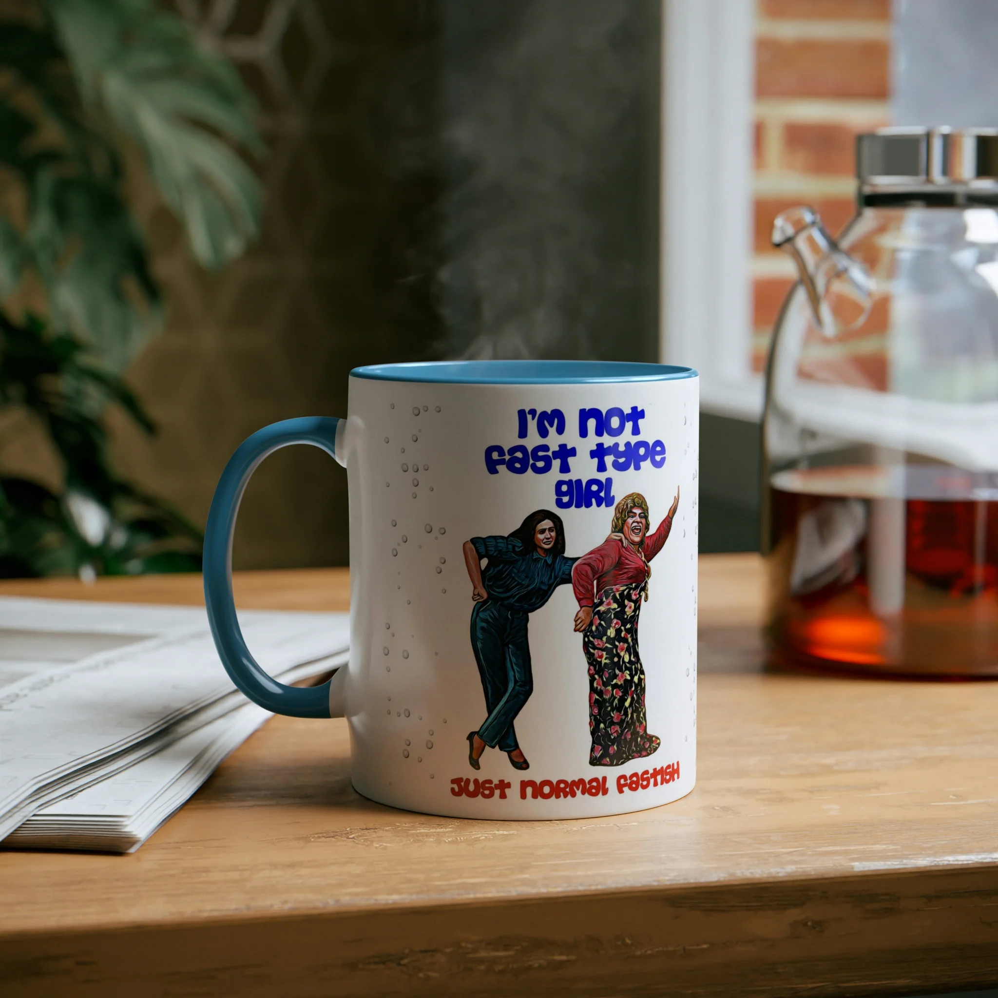 I'm Not Fast Type Girl - Two-Tone Coffee Mugs, 11oz - Image 16