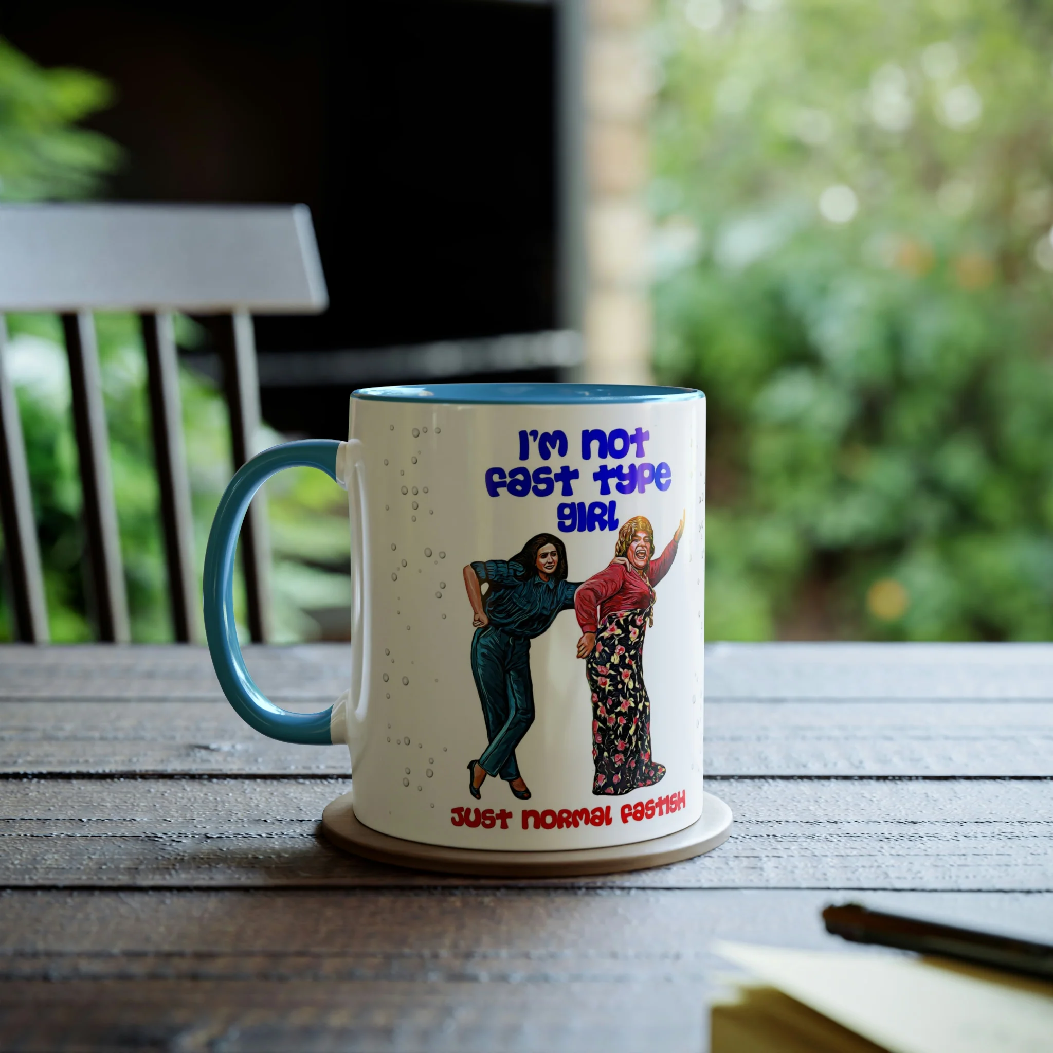 I'm Not Fast Type Girl - Two-Tone Coffee Mugs, 11oz - Image 19
