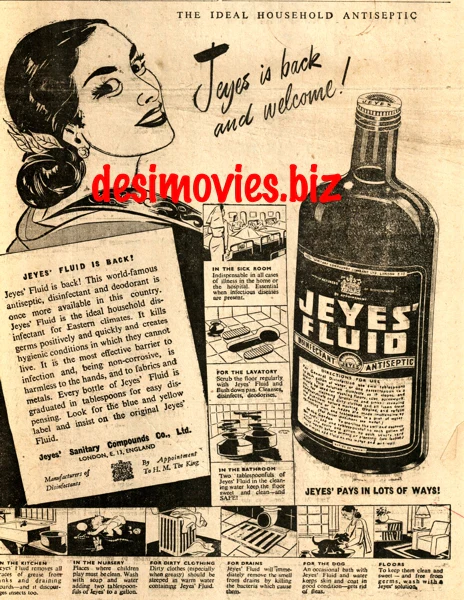 Jeyes Fluid (1947) Press Advert 1947