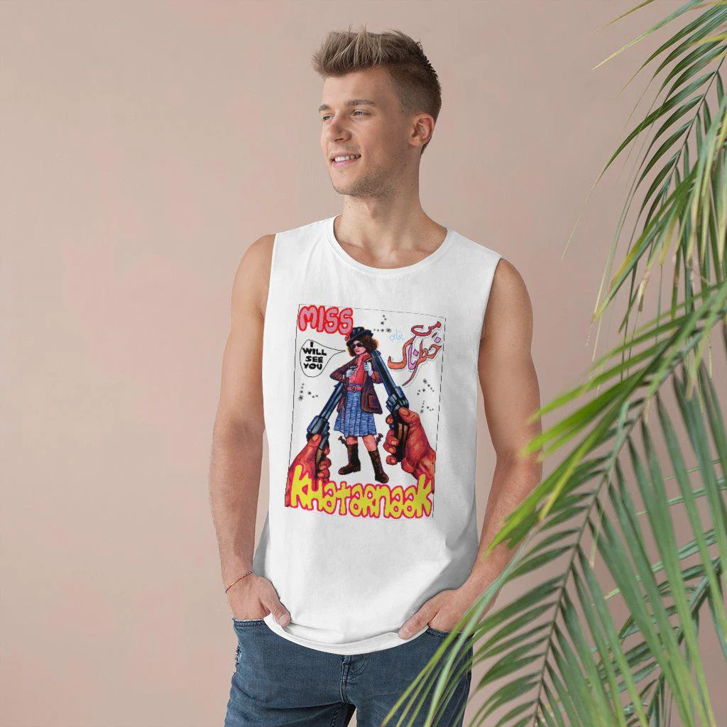 Miss Khatarnak - Girl Power - Unisex Barnard Tank - Image 3
