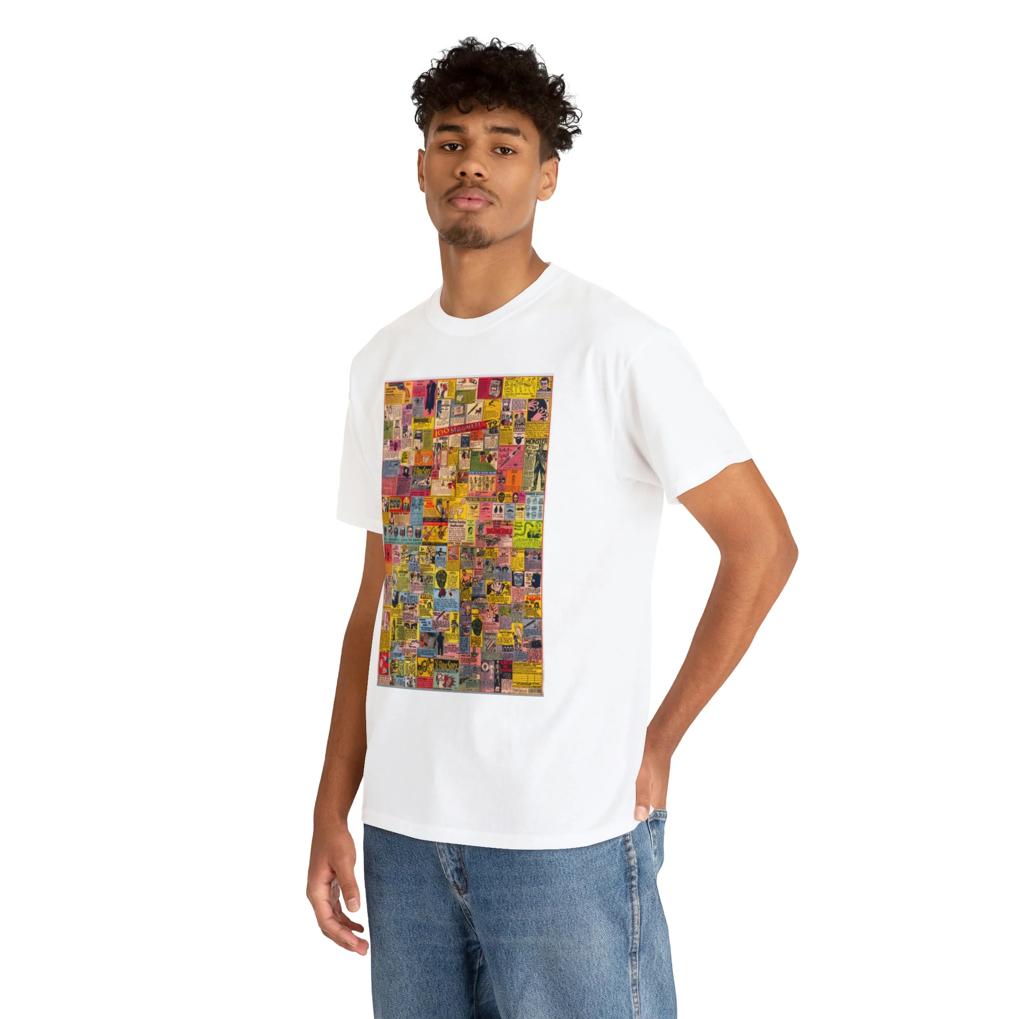 Nostagic Comic Book Adverts - Unisex Heavy Cotton Tee - Image 6