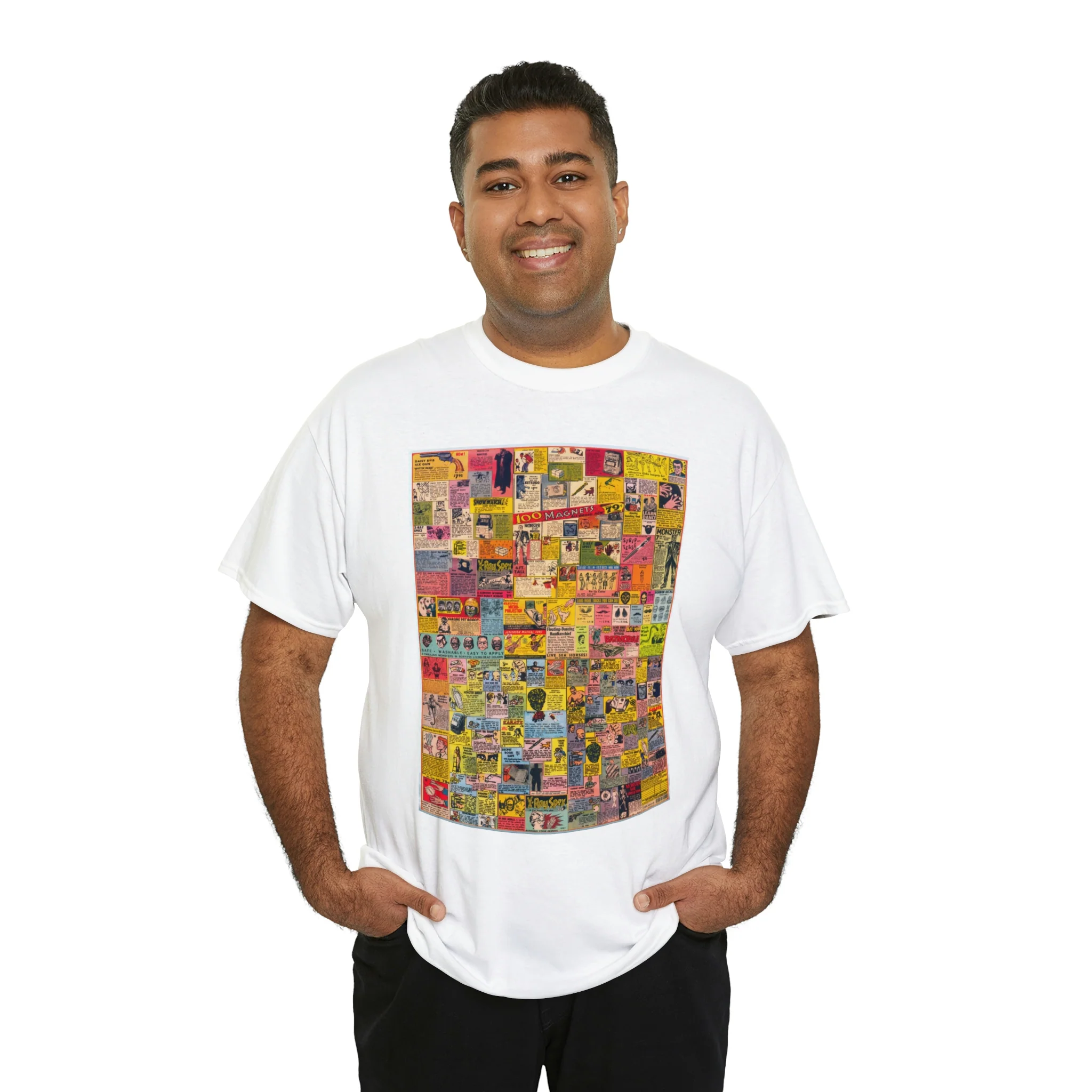 Nostagic Comic Book Adverts - Unisex Heavy Cotton Tee - Image 8