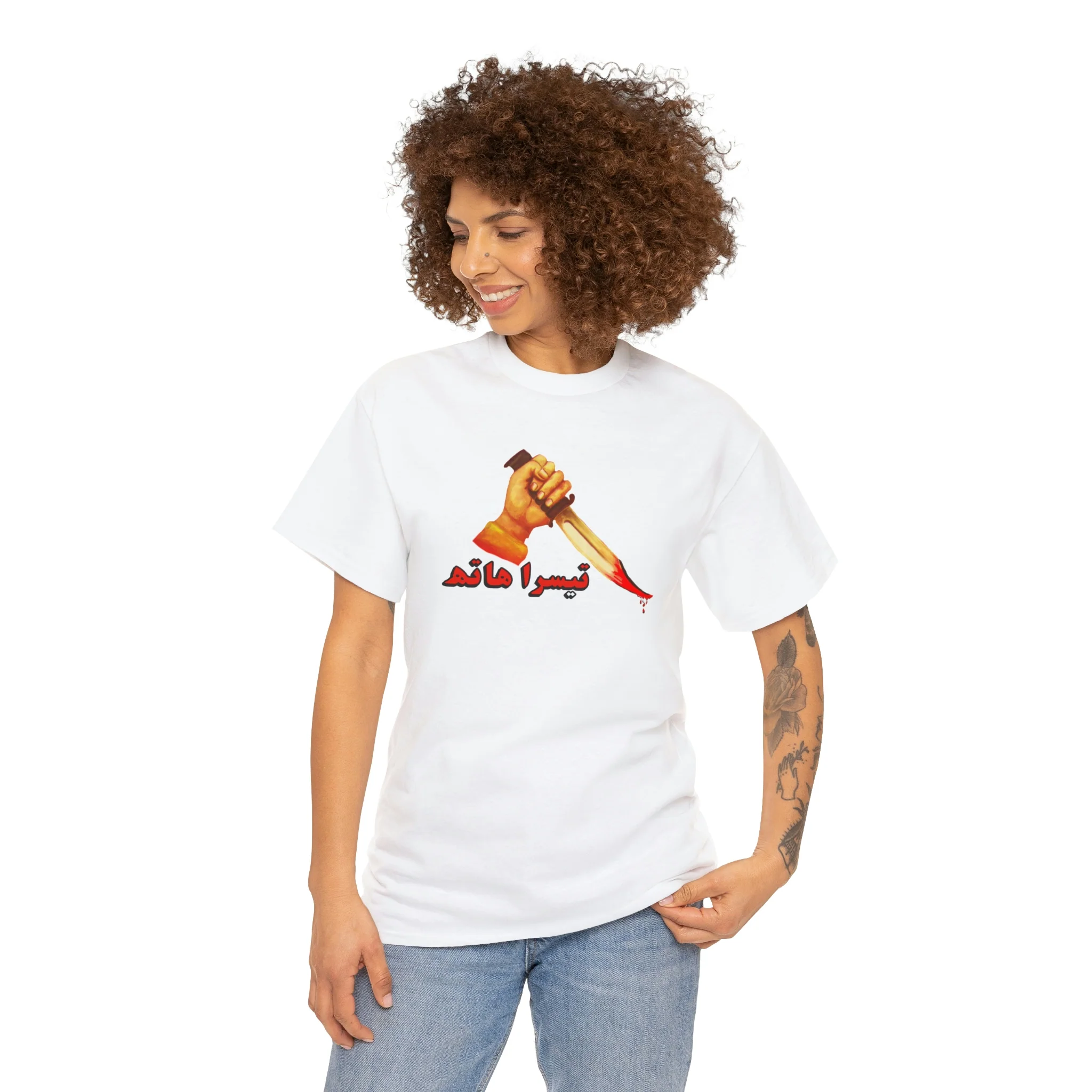Teesra Hath Lollywood T Shirt - Unisex Heavy Cotton Tee - Image 3