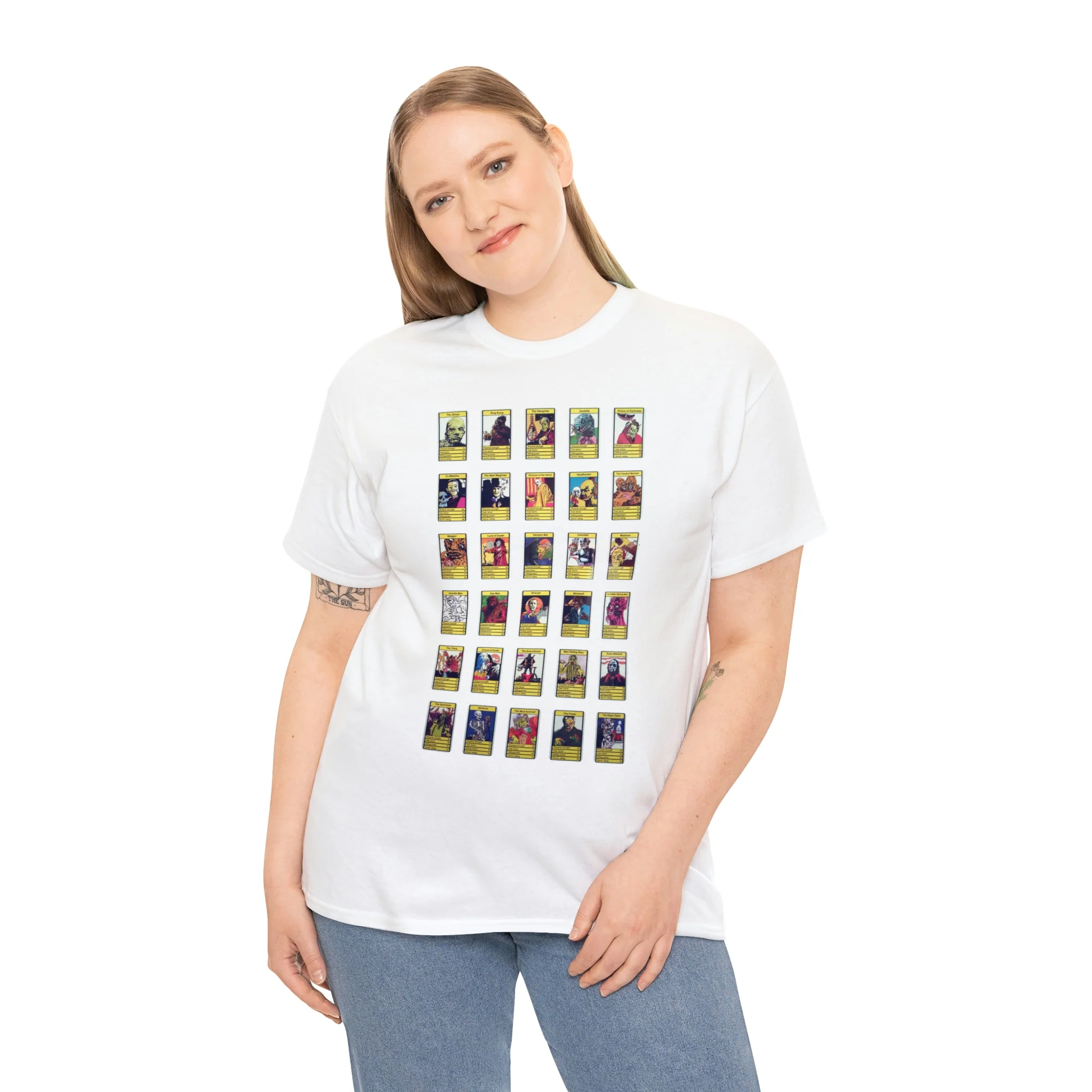 Top Trump Horror - Unisex Heavy Cotton Tee - Image 4