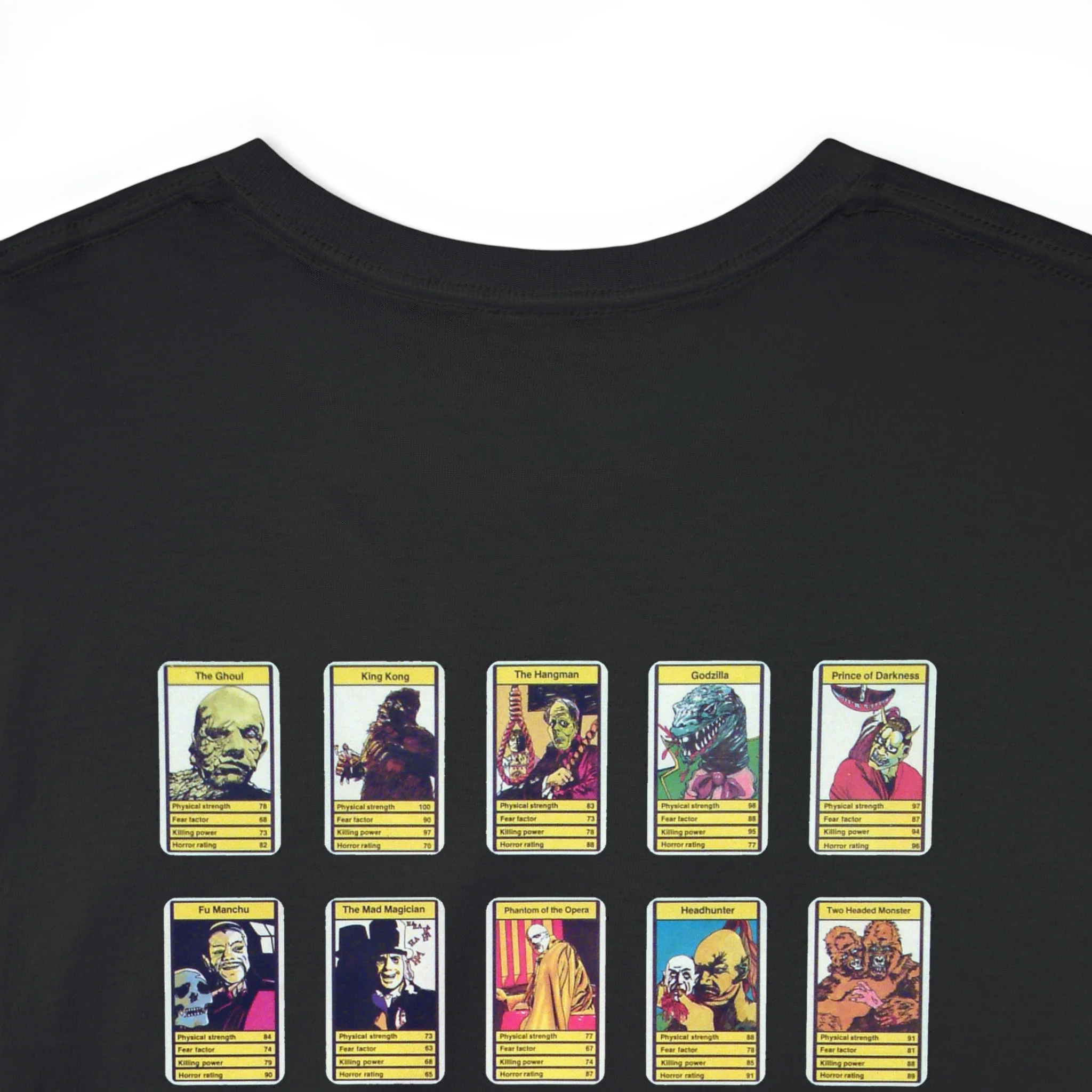 Top Trumps Horror Cards - Unisex Heavy Cotton Tee - Image 11