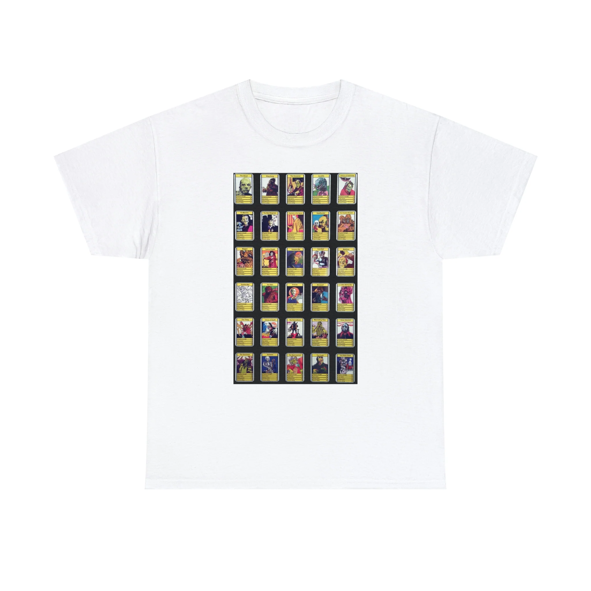 Top Trumps Horror Cards - Unisex Heavy Cotton Tee - Image 13