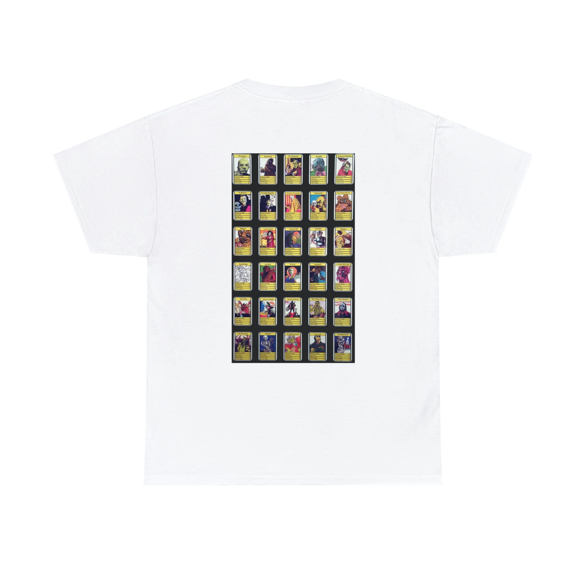 Top Trumps Horror Cards - Unisex Heavy Cotton Tee - Image 14