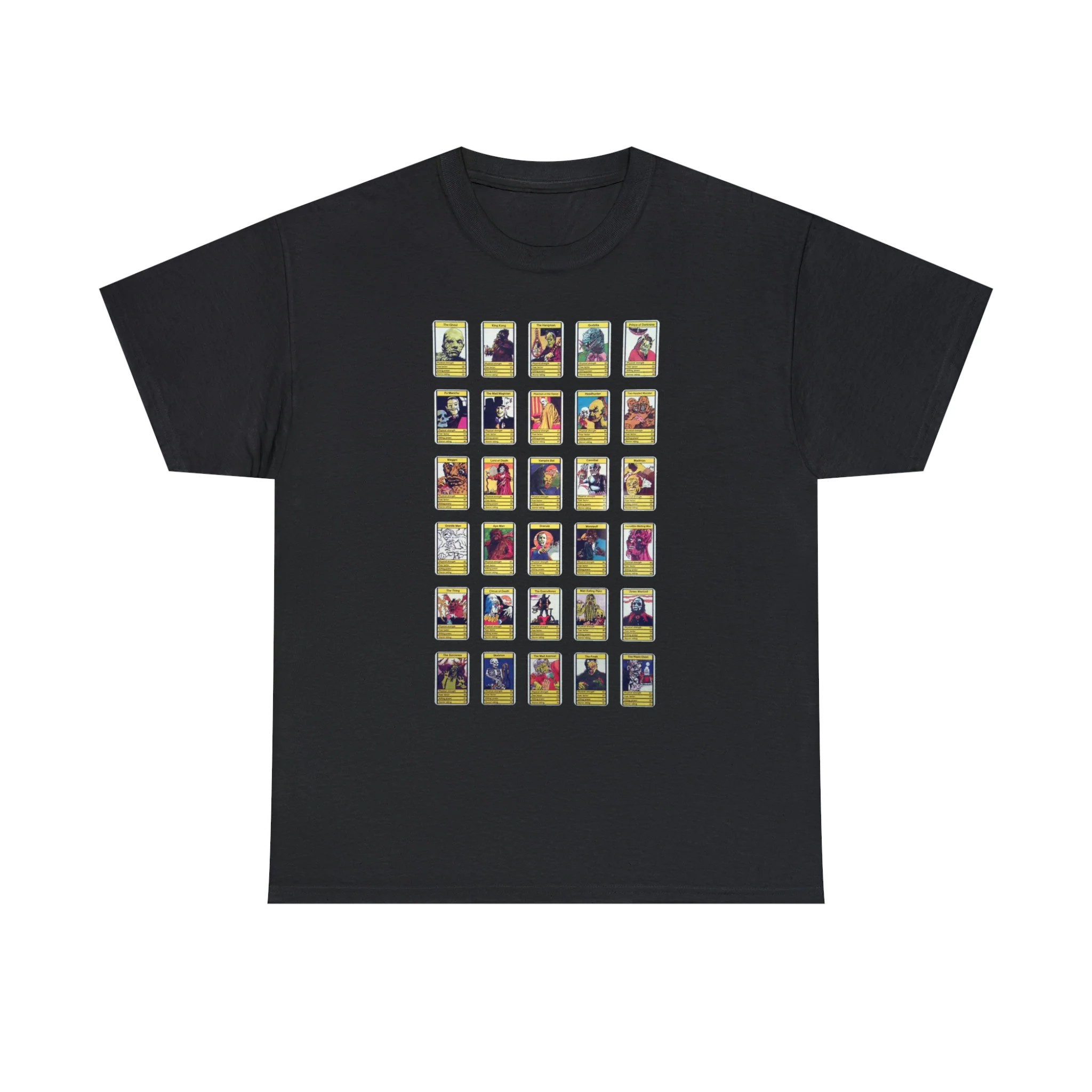 Top Trumps Horror Cards - Unisex Heavy Cotton Tee - Image 2