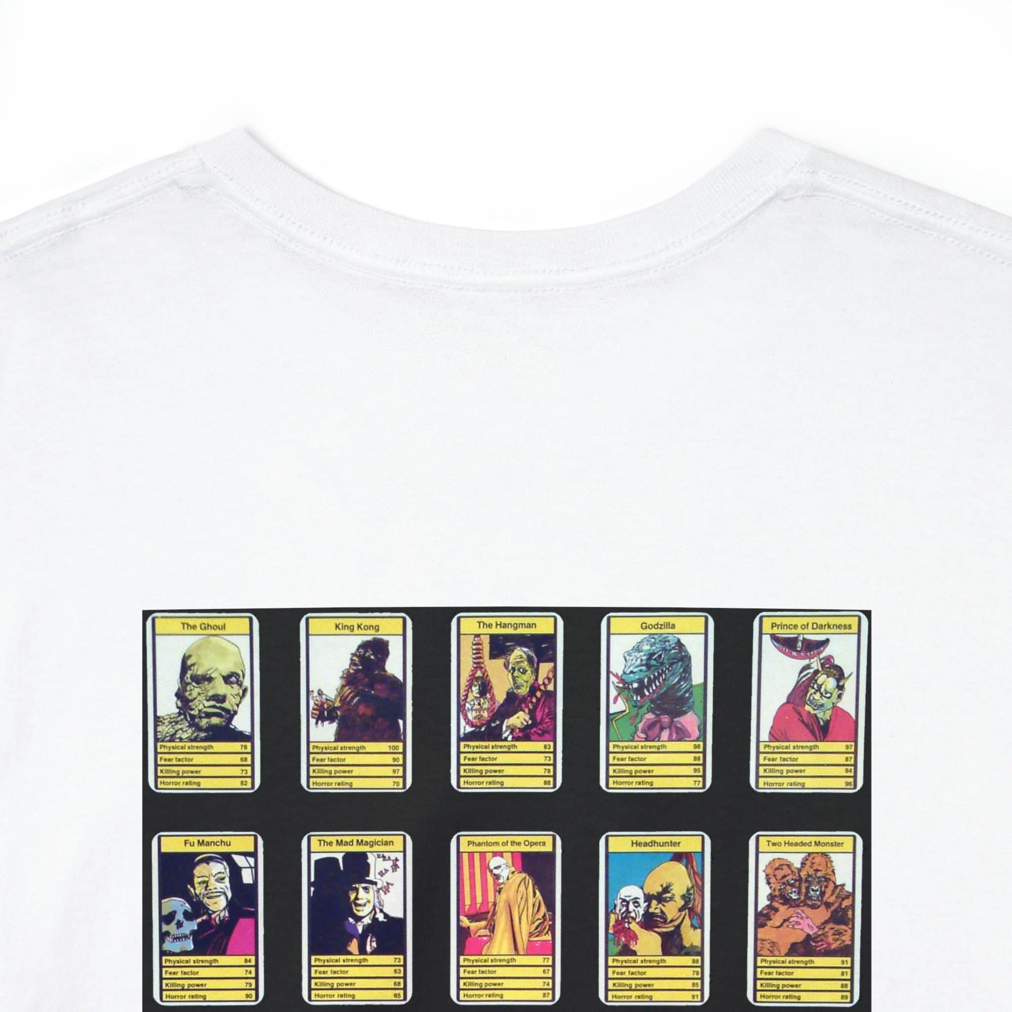 Top Trumps Horror Cards - Unisex Heavy Cotton Tee - Image 22