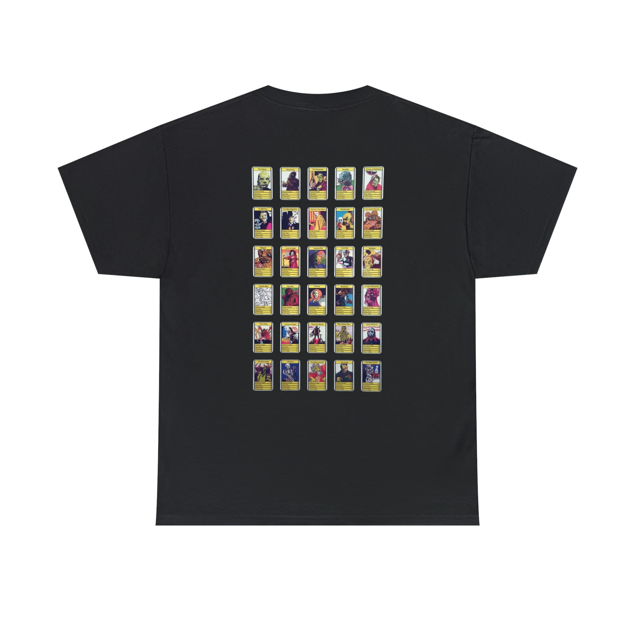 Top Trumps Horror Cards - Unisex Heavy Cotton Tee - Image 3