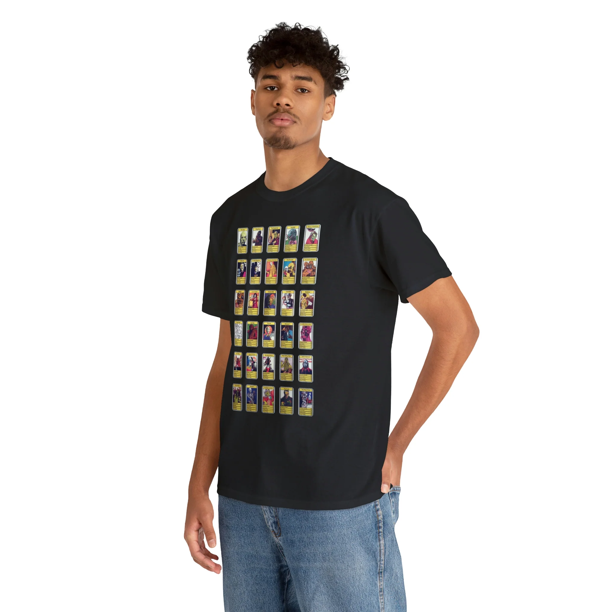 Top Trumps Horror Cards - Unisex Heavy Cotton Tee - Image 6