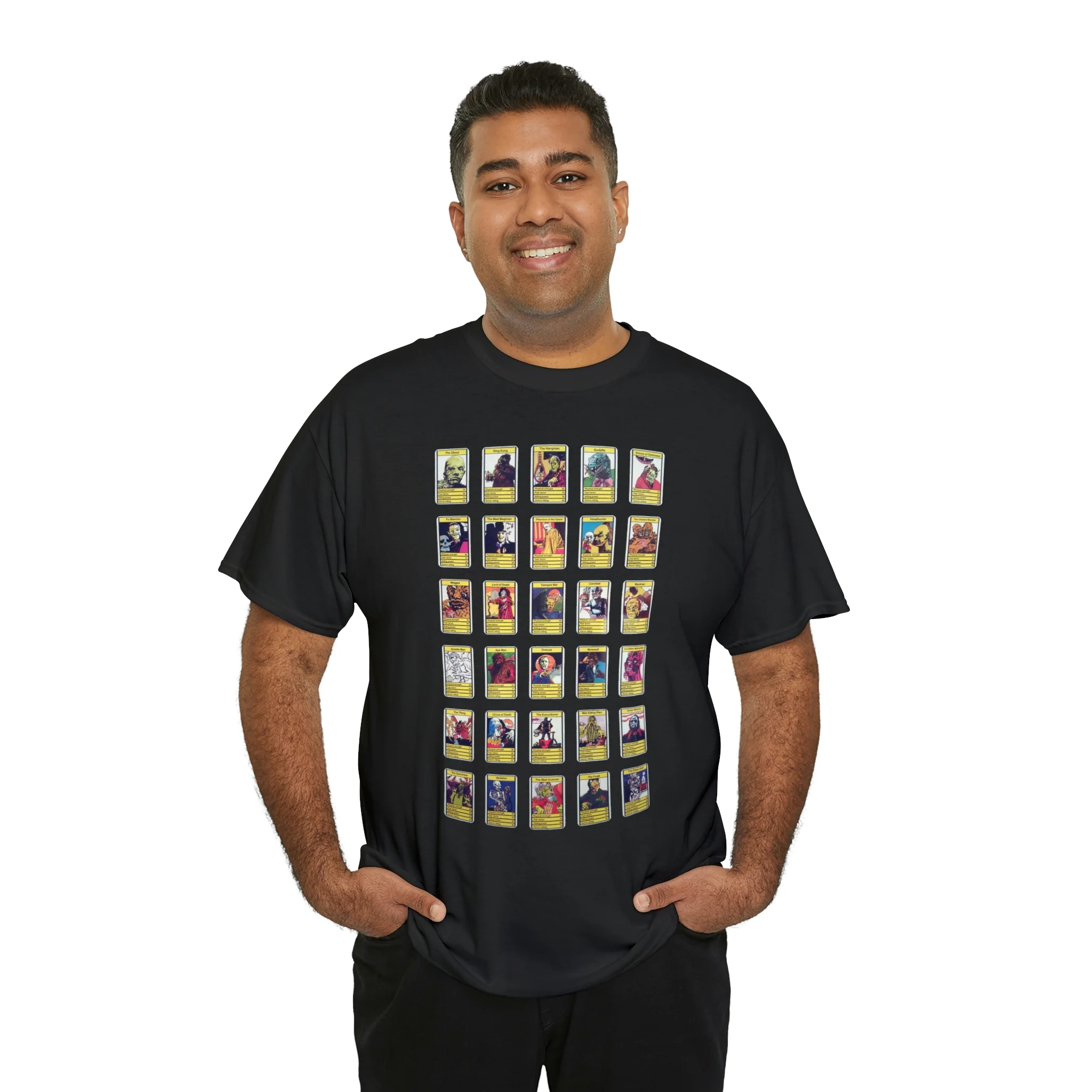 Top Trumps Horror Cards - Unisex Heavy Cotton Tee - Image 8